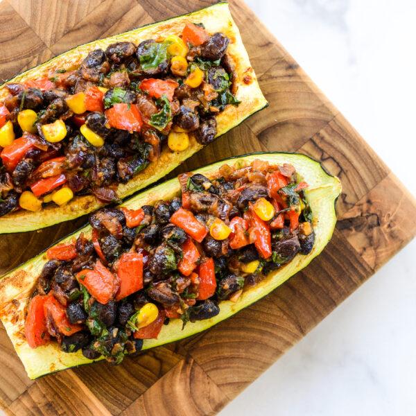 Enchilada Zucchini Boats